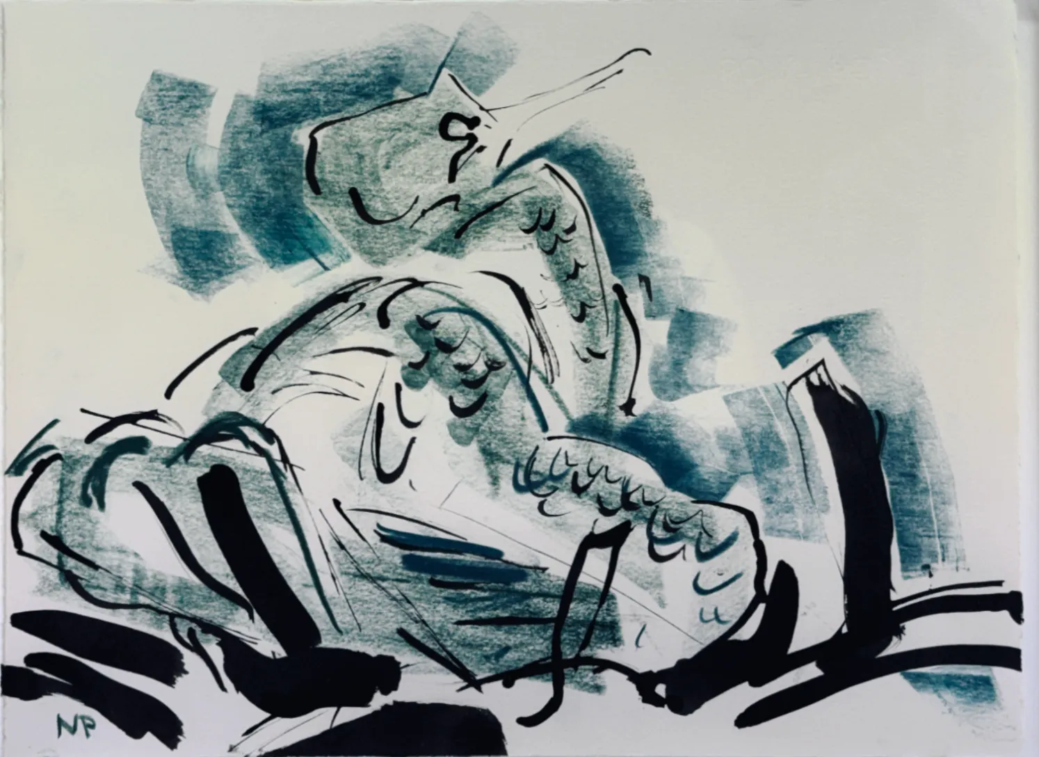 nik pollard swla shags 3 field drawing dunbar 370x460 wax pastel 450 artwork