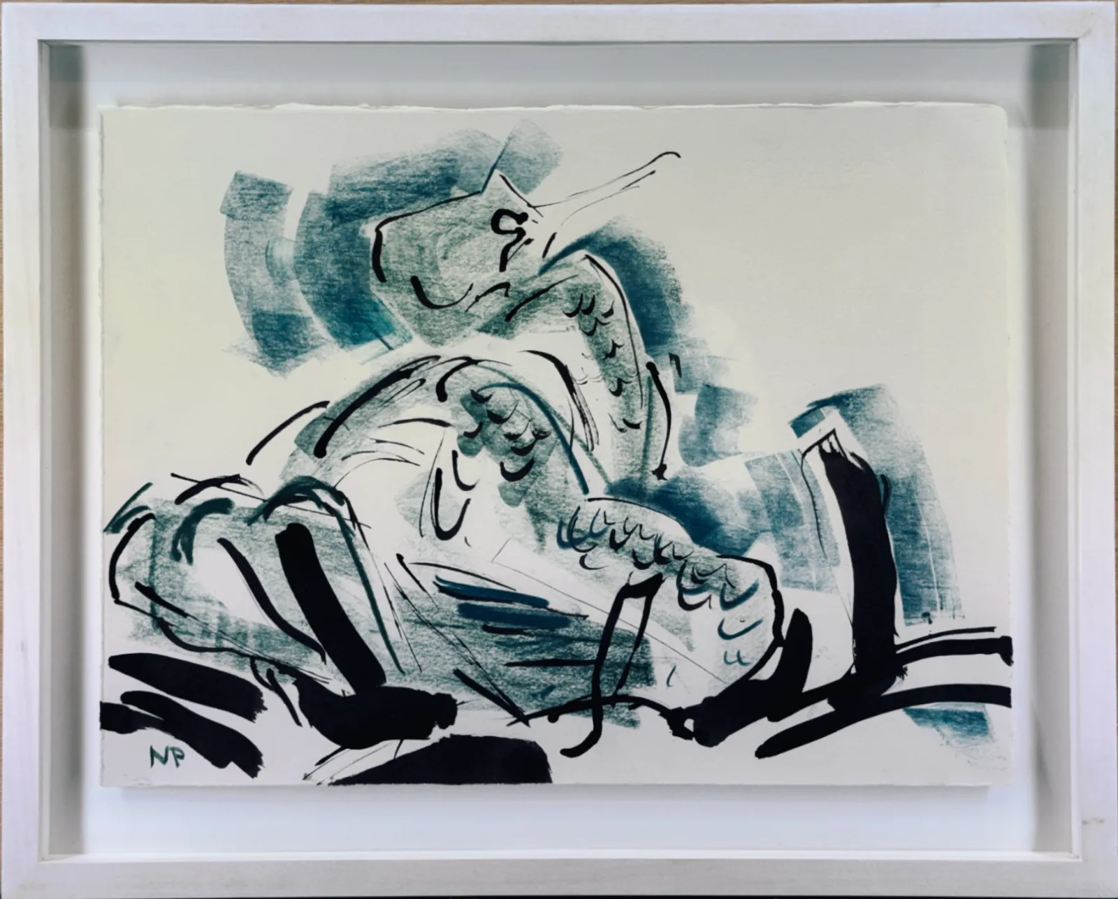 nik pollard swla shags 3 field drawing dunbar 370x460 wax pastel 450 framed